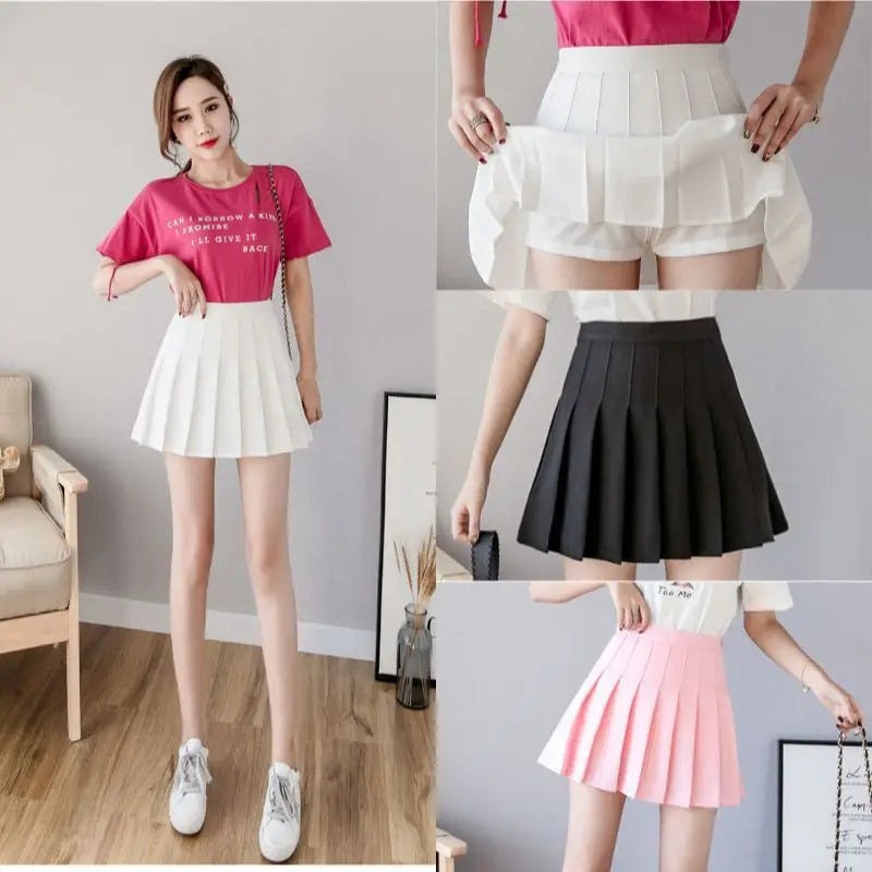 Atalie's Pleated Skirts High Waist