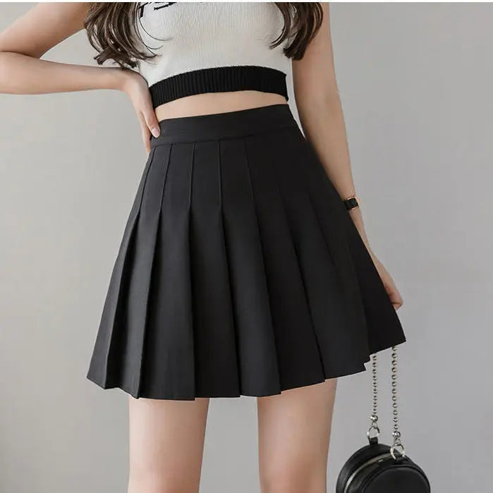 Atalie's Pleated Skirts High Waist